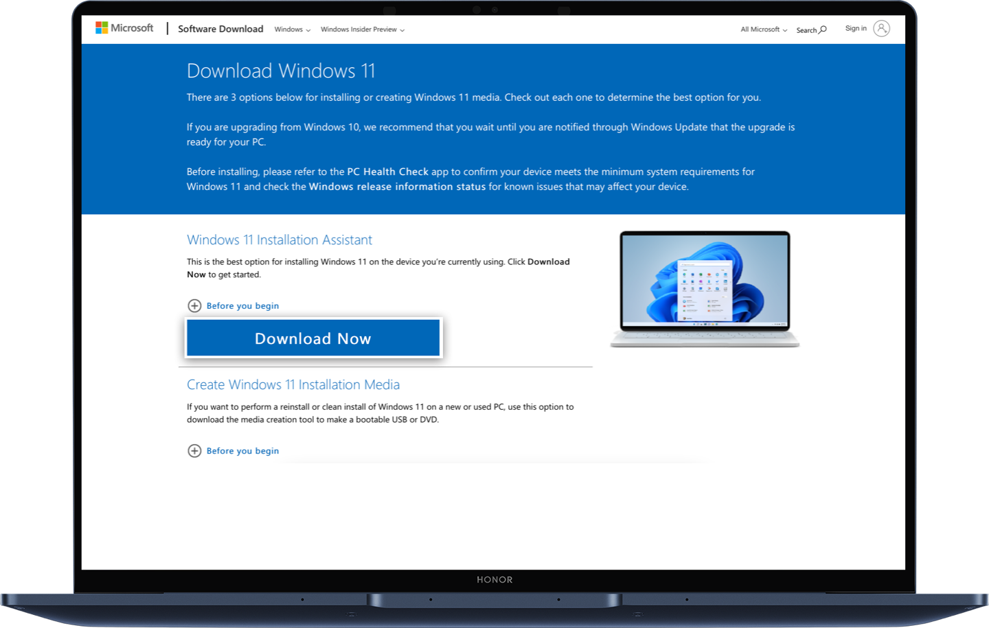 Download Windows 11 Installation Assistant For Your PC