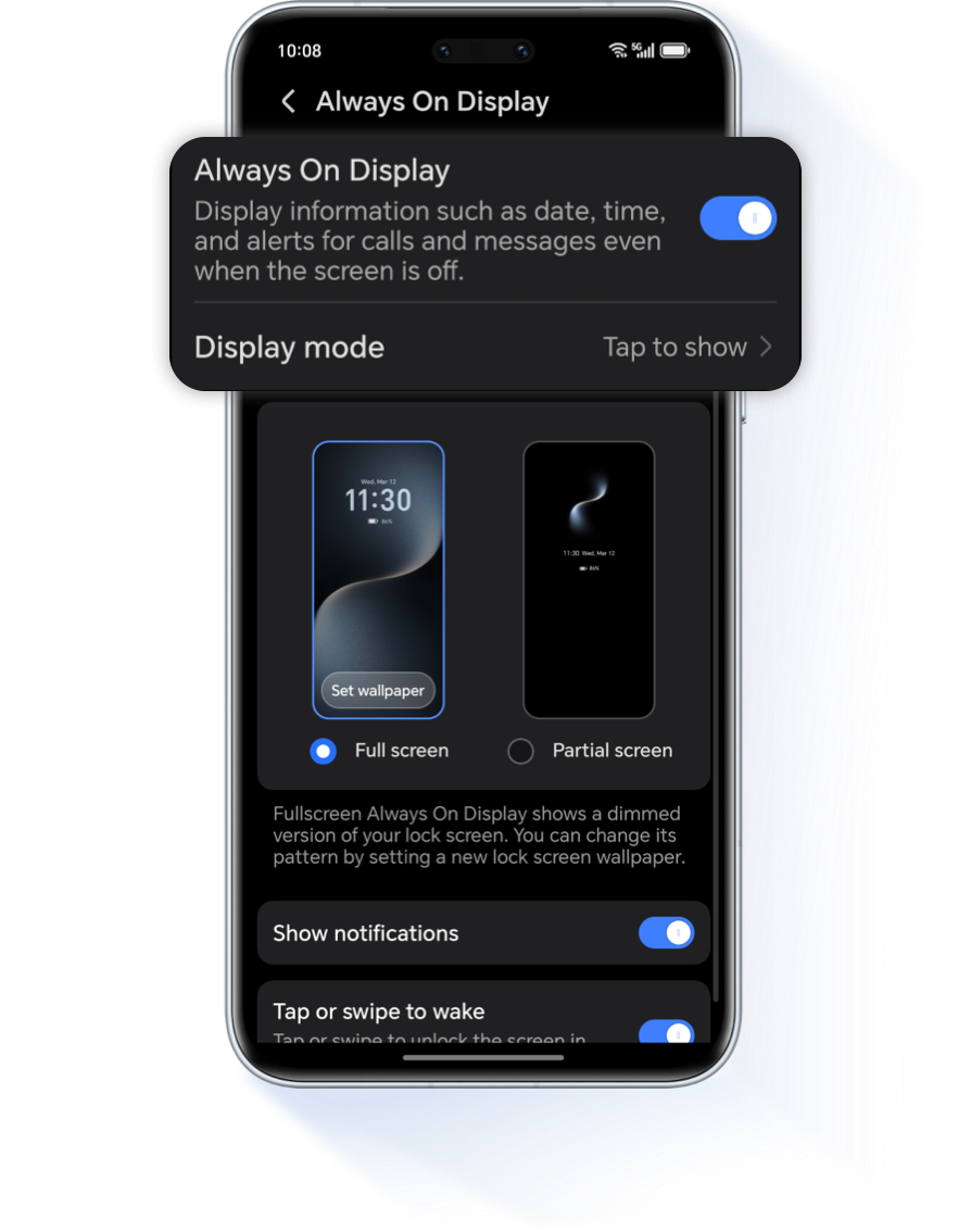 enable Always On Display