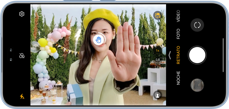 para que la cámara reconozca toda la mano.