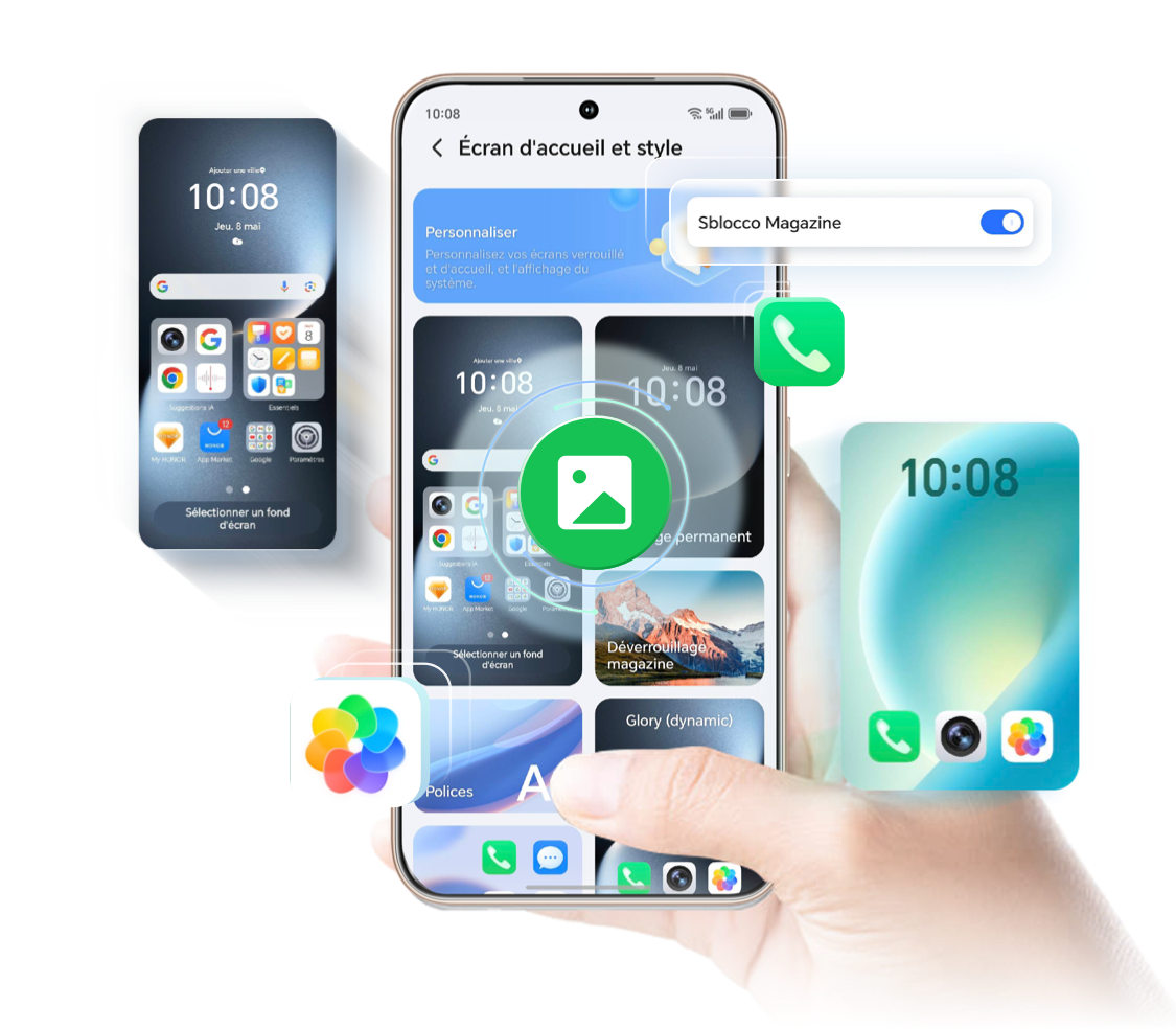  En quelques clics, votre écran d'accueil peut être plus attrayant et vous ressembler