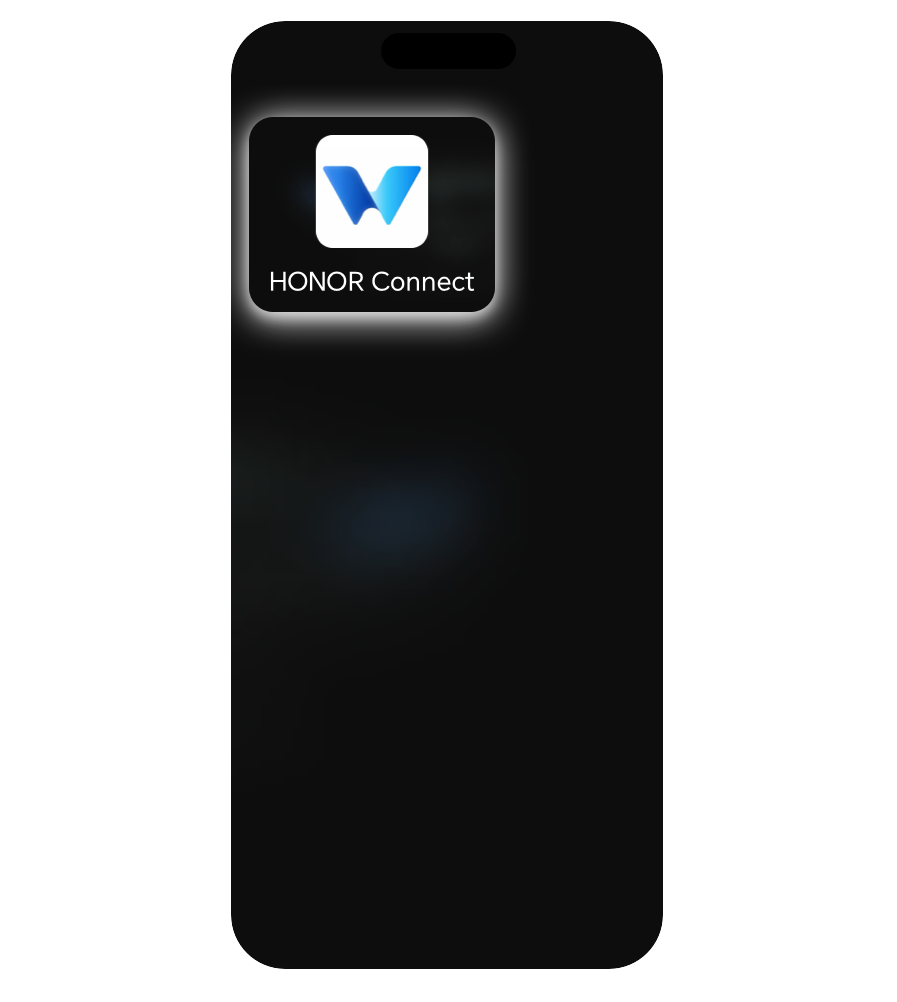 Sul dispositivo iOS, apri l'app HONOR Connect.