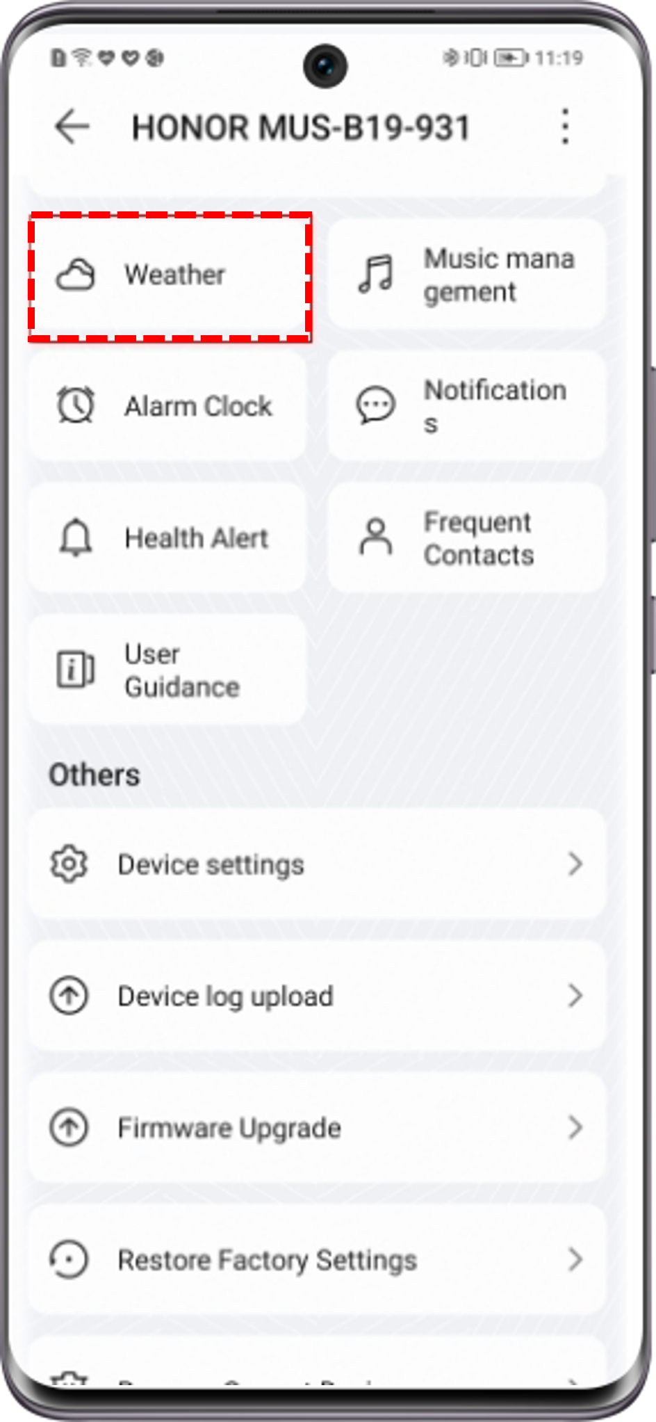 Honor band 5 online health app